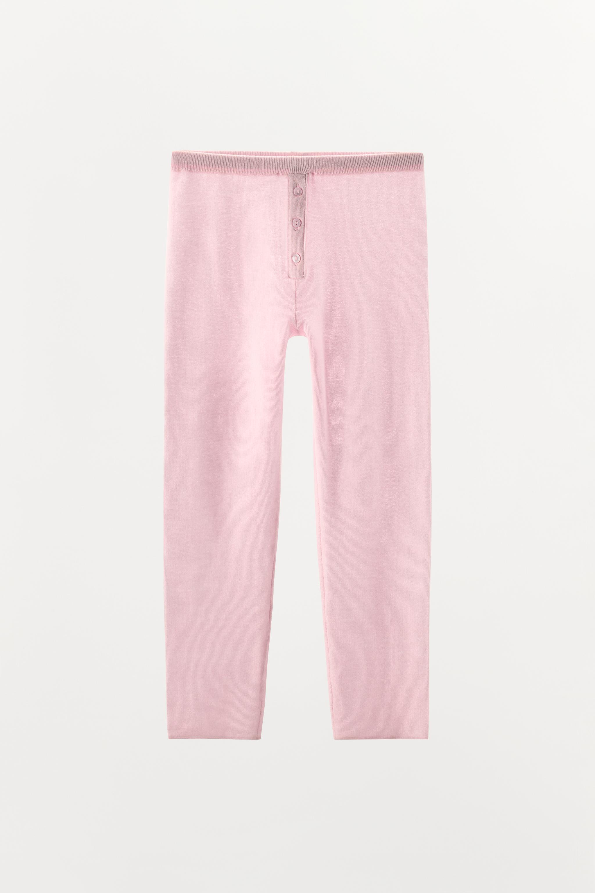 KNIT CAPRI LEGGINGS WITH BUTTONS